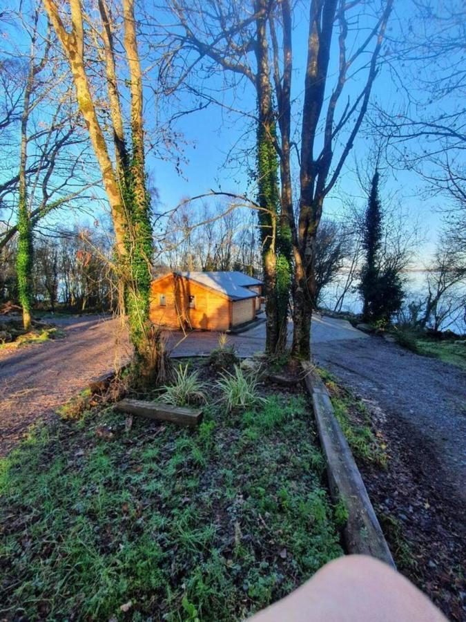 Stunning Log Cabin On The Lake Portroe 外观 照片